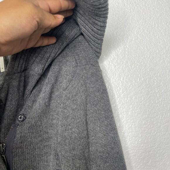 Margaret O'Leary Womens Jacket Size Medium Gray Moto Style Knitted Long Sleeve - Picture 13 of 16